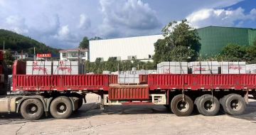 南充 芝麻灰花岗岩地铺石出货日常