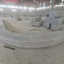 南充 芝麻白异形坐凳，自然面光面弧形加工