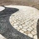 南充 黄金麻冰裂纹地铺石工地铺装案例