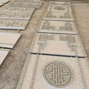 南充 白麻花岗岩外墙立面雕刻板