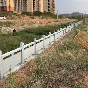南充 白麻河道栏杆效果展示图