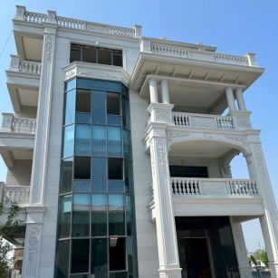 南充 白麻花岗岩别墅外墙干挂效果展示