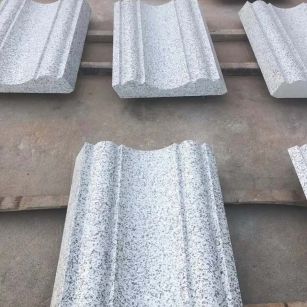 南充 白麻花岗岩光面别墅线条