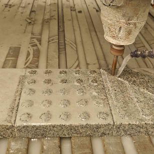 南充 芝麻白花岗岩石材盲人石、盲道石、盲点石