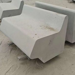 南充 芝麻白花岗岩异形坐凳，石凳