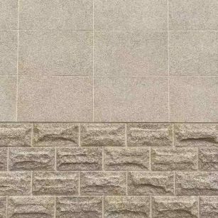 南充 黄金麻自然面蘑菇石配荔枝面干挂