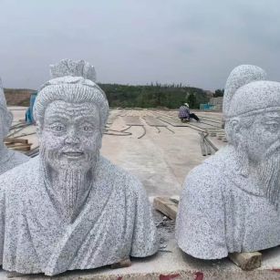 南充 白麻花岗岩石材人物立体雕刻