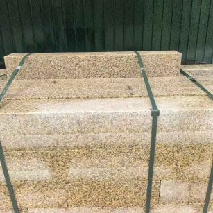 南充 黄金麻花岗岩石材机切面栏杆料半成品