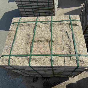 南充 黄金麻花岗岩石材自然面蘑菇石成品