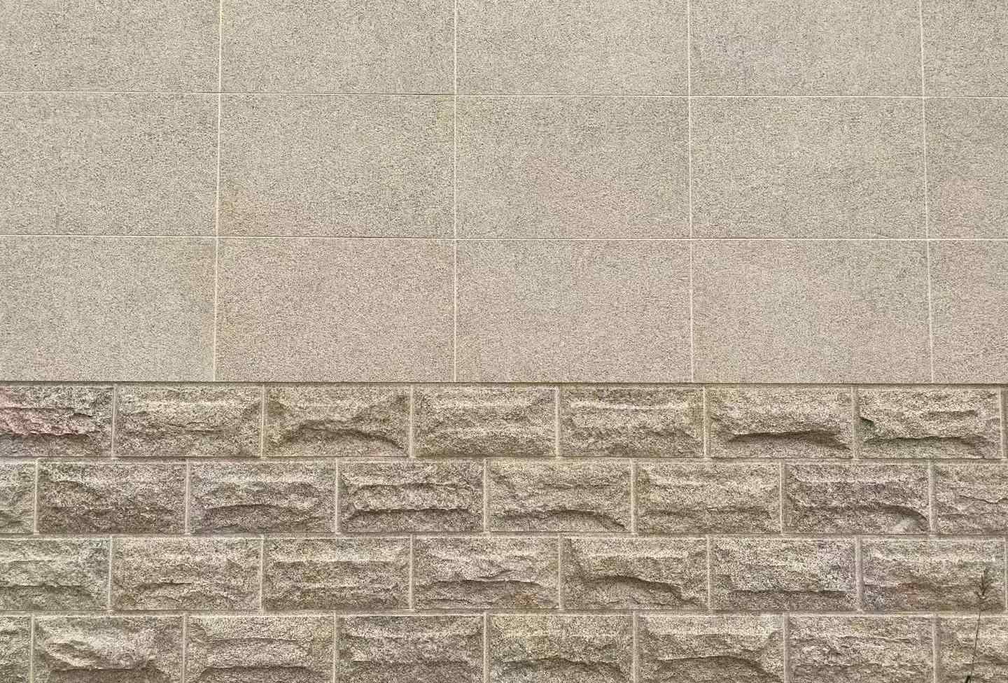 南充 黄金麻自然面蘑菇石配荔枝面干挂