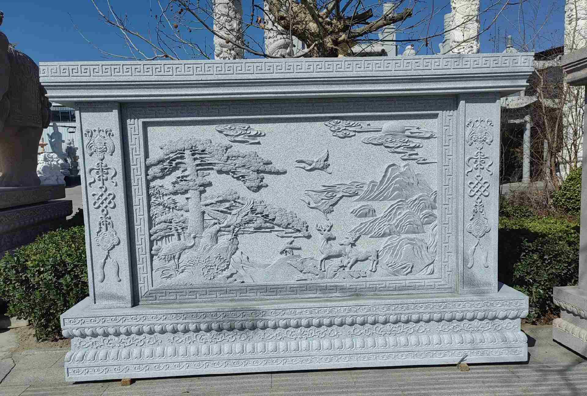 南充 芝麻白大型照壁，屏风，影壁