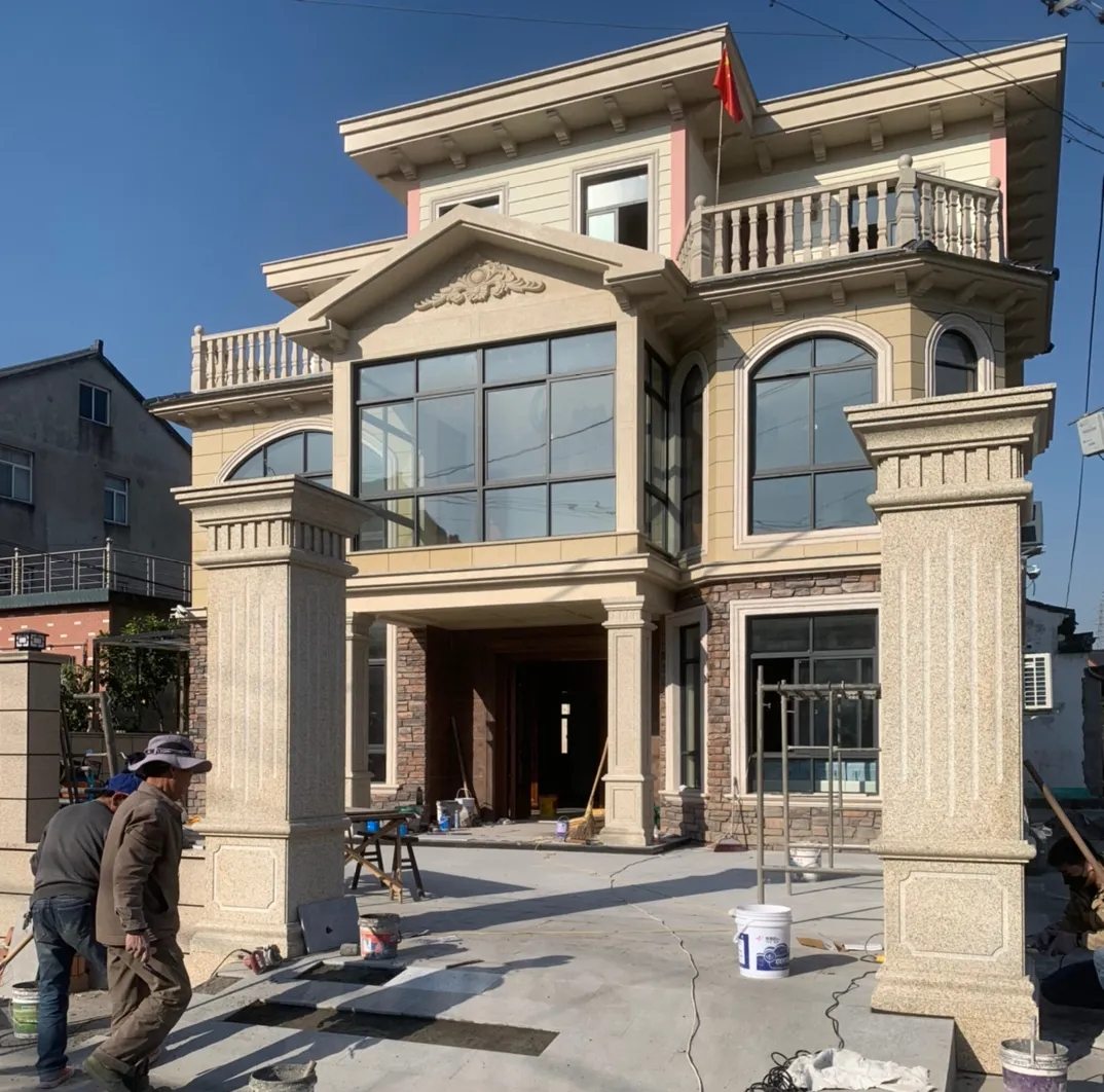 南充 黄金麻花岗岩荔枝面别墅外墙干挂私家专属