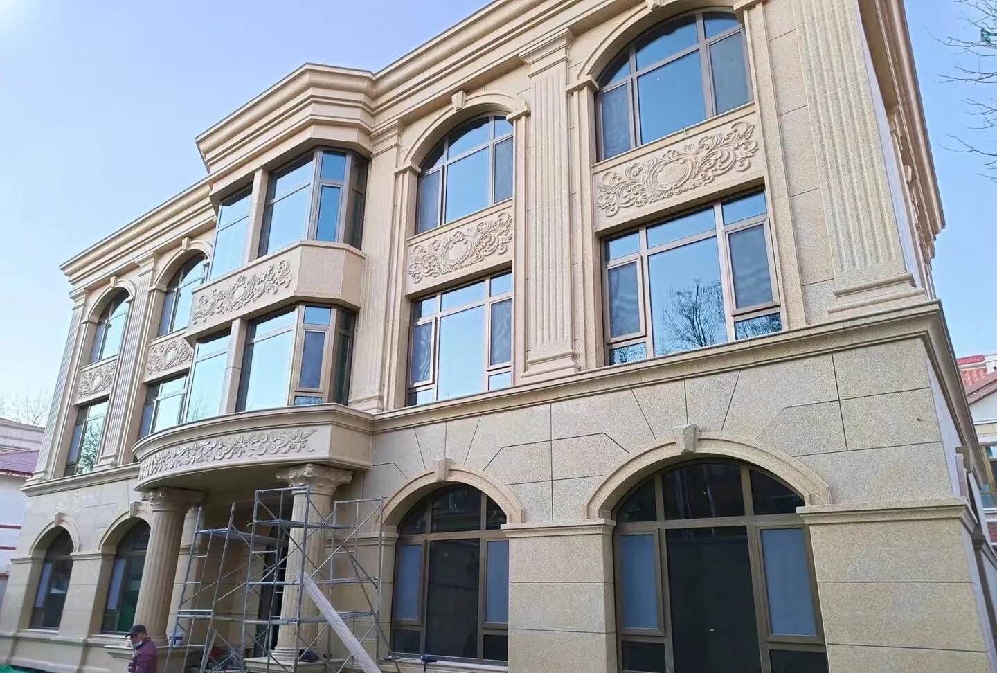 南充 黄金麻花岗岩别墅外墙干挂