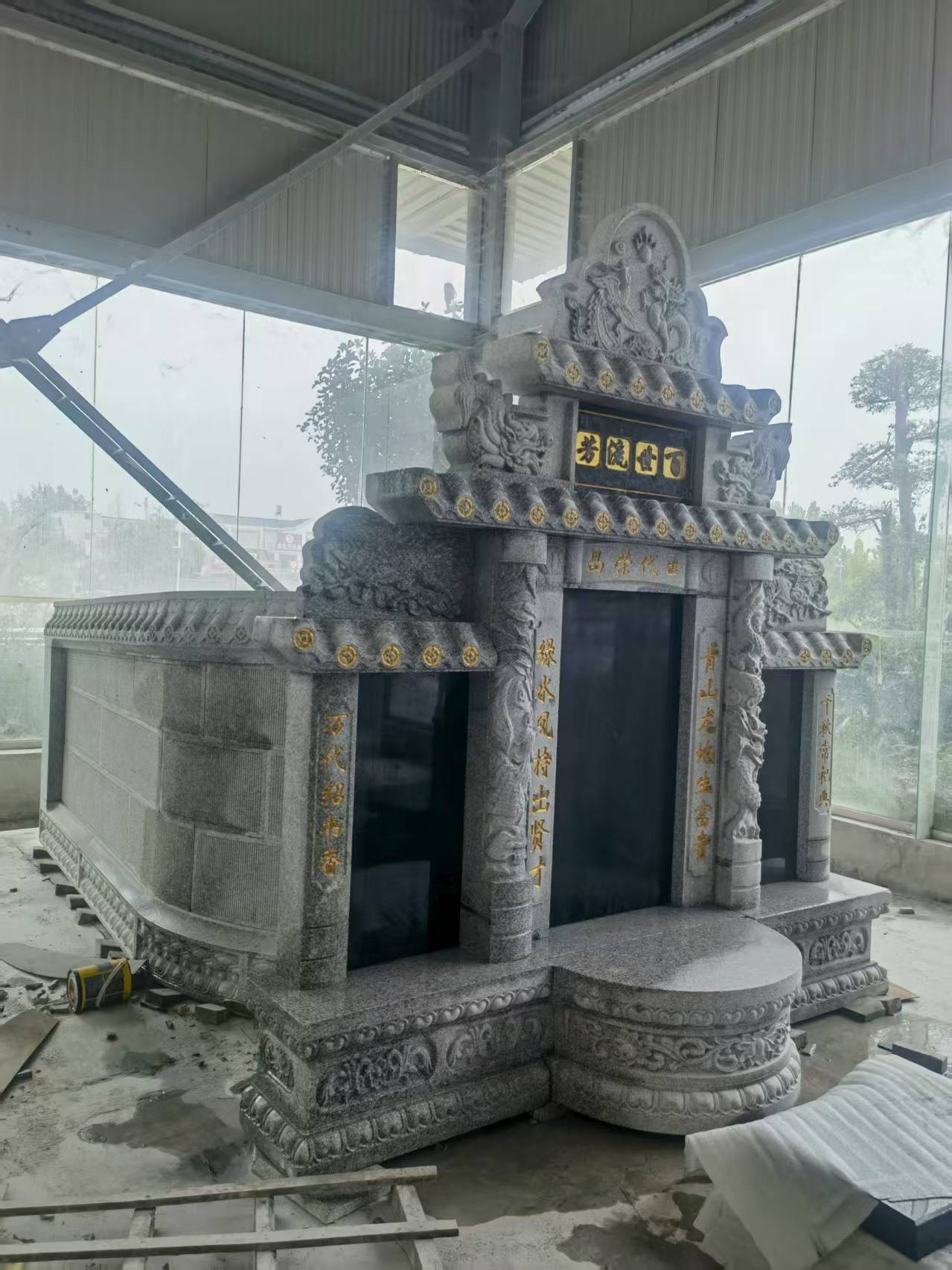 南充 芝麻白墓碑效果展示图