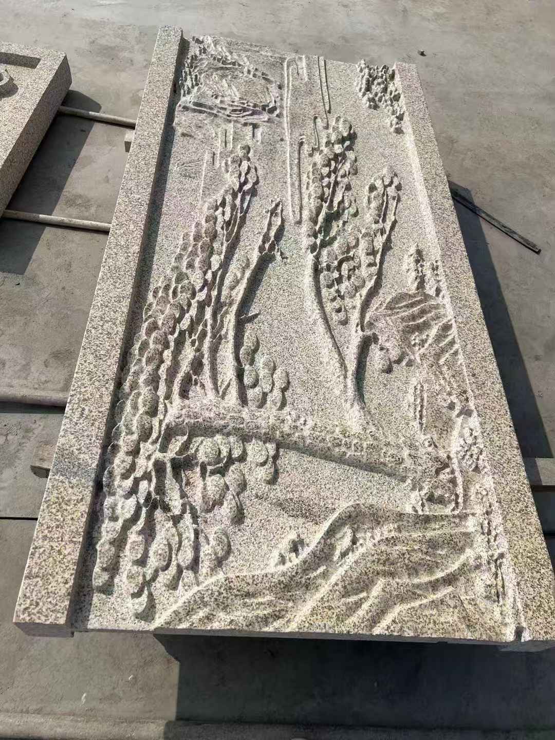 南充 黄金麻雕刻板浮雕迎客松