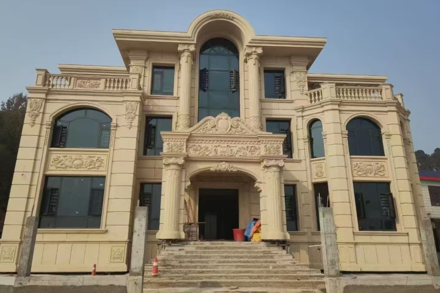 南充 黄金麻花岗岩别墅外墙干挂